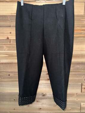 No.90 Nygard Slims Size PM Black Studded Cuff Pants